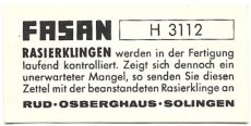 Fasan Scheermesjes 2