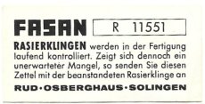 Fasan Scheermesjes 3