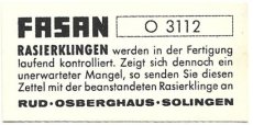 Fasan Scheermesjes