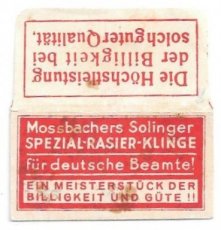 Mossbachers Rasier Klinge